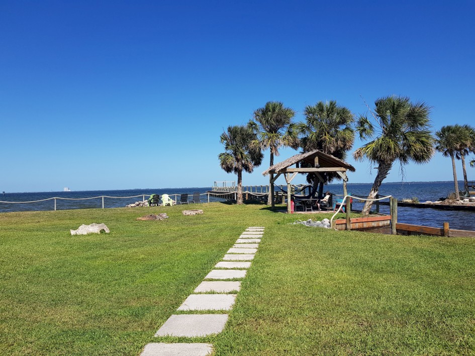 View down path to dock