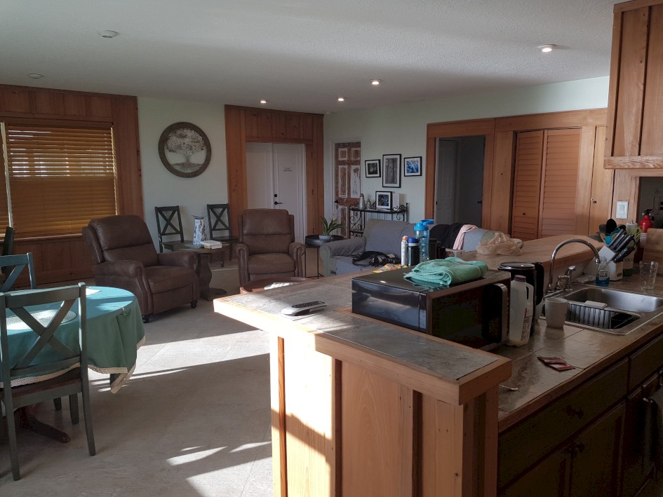 Inside the living area