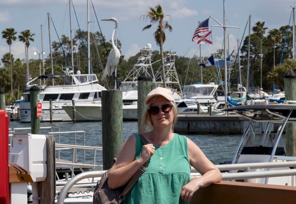 Joanne With Great Egret, 1/500 sec, f/25.0, 118 mm, ISO 1250